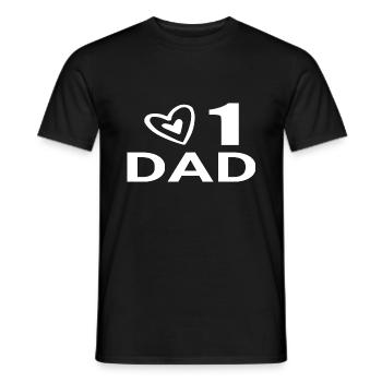 no1 dad of the world - Men's T-Shirt - black - Front - AI Model Male 178 light (178cm)