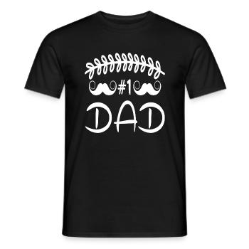 no1 dad of the world - Men's T-Shirt - black - Front - AI Model Male 178 light (178cm)