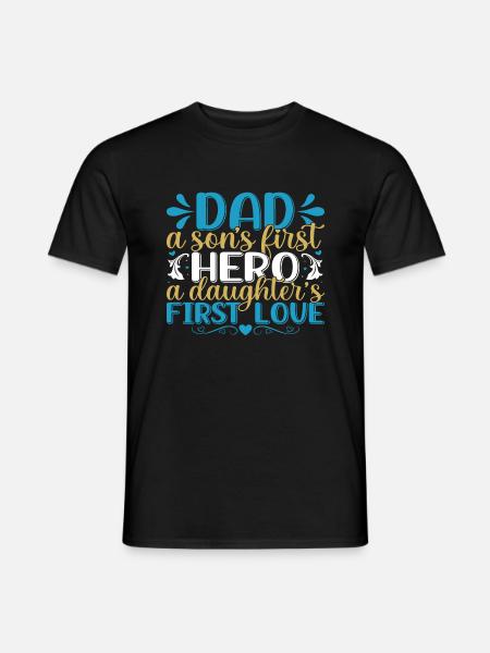 Father and son - father and daughter gift father - Men's T-Shirt - black