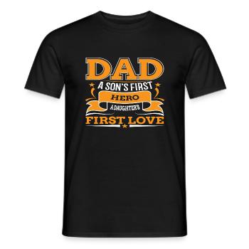 Vater und Sohn - Vater und Tochter schenken Vater - Männer T-Shirt - Schwarz - Vorne - AI Model Male 178 light (178cm)