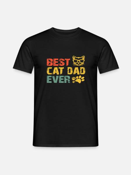 Vater der Katze - Männer T-Shirt - Schwarz