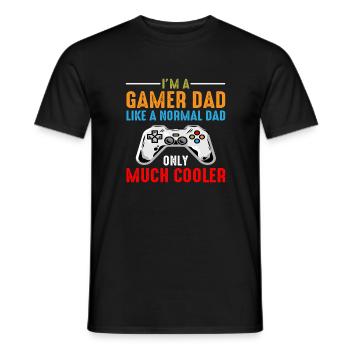 FATHER S DAY Gamer - Men's T-Shirt - black - Front - AI Model Male 178 light (178cm)