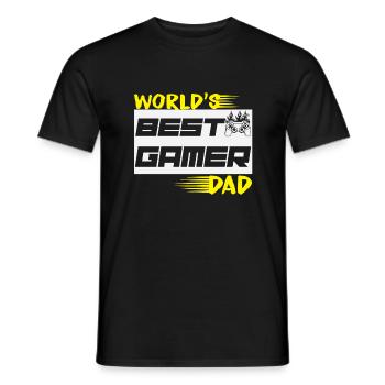 FATHER S DAY Gamer - Men's T-Shirt - black - Front - AI Model Male 178 light (178cm)