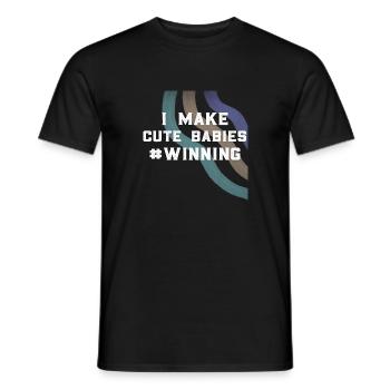 Father's Day dad dad dad dad dad dad dad - Men's T-Shirt - black - Front - AI Model Male 178 light (178cm)