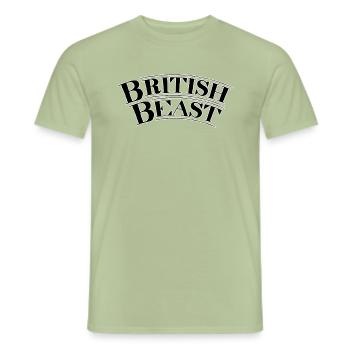 Bête britannique - T-shirt homme - vert sauge - Devant - AI Model Male 178 light (178cm)