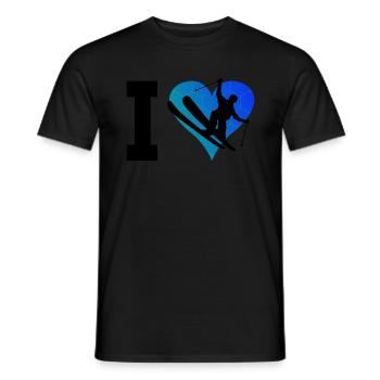 Damen Ski Freestyle Ski Jumping Freestyle Ski - Männer T-Shirt - Schwarz - Vorne - AI Model Male 178 light (178cm)