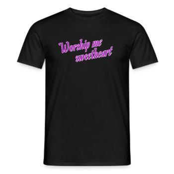 Worship me sweetheart - Men's T-Shirt - black - Front - AI Model Male 178 light (178cm)