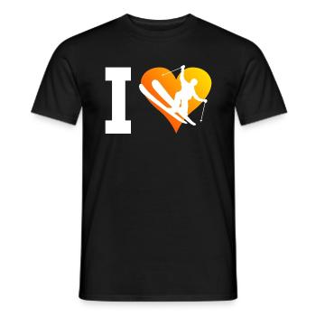 Herren Ski Freestyle Freestyle Ski Ski Jumping - Männer T-Shirt - Schwarz - Vorne - AI Model Male 178 light (178cm)