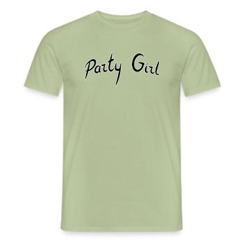 Party girl - Men's T-Shirt - sage - Front - AI Model Male 178 light (178cm)