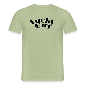 Lucky guy - Männer T-Shirt - Sage - Vorne - AI Model Male 178 light (178cm)