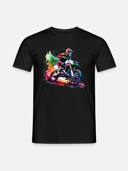Motocross - Männer T-Shirt - Schwarz