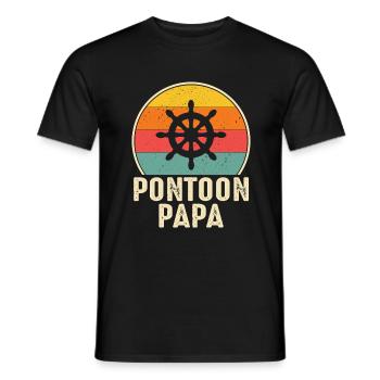 Ponton Papa Boating Boat - T-shirt homme - noir - Devant - AI Model Male 178 light (178cm)