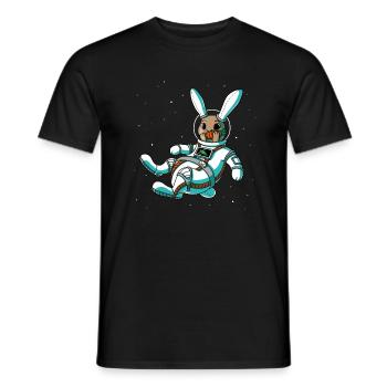 Austronauten Kaninchen - Männer T-Shirt - Schwarz - Vorne - AI Model Male 178 light (178cm)