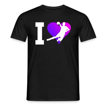 Men's Handball Players Handball Handball - Men's T-Shirt - black - Front - AI Model Male 178 light (178cm)