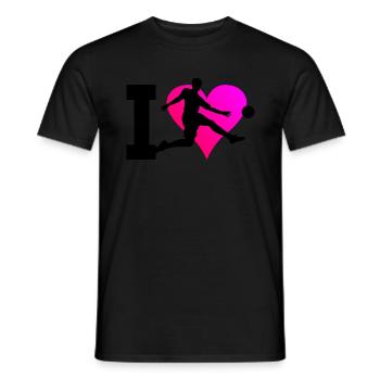 Footballers Playing Football Men's Football - Men's T-Shirt - black - Front - AI Model Male 178 light (178cm)