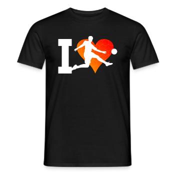 Fussballspielen Fussballer Fussballspieler - Männer T-Shirt - Schwarz - Vorne - AI Model Male 178 light (178cm)
