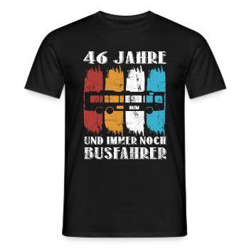 Busfahrer Busfahren Beruf 46 Geburtstag Spruch - Männer T-Shirt - Schwarz - Vorne - AI Model Male 178 light (178cm)