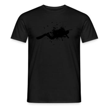 Femmes Plongeuse Libre Plongeuse Plongée Plongeuse - T-shirt homme - noir - Devant - AI Model Male 178 light (178cm)
