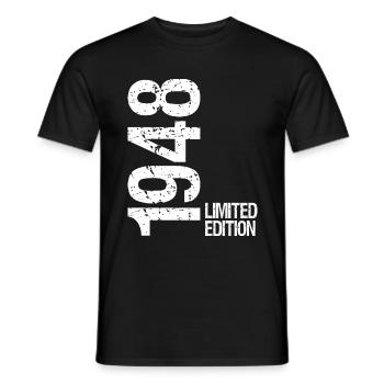 Édition limitée de 1948 - T-shirt homme - noir - Devant - AI Model Male 178 light (178cm)