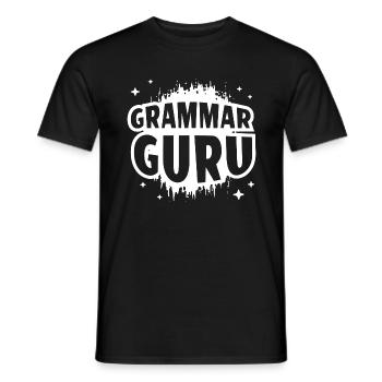 Grammar Guru Teacher Gift School - Men's T-Shirt - black - Front - AI Model Male 178 light (178cm)