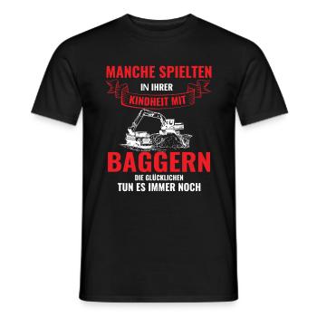 Cadeau de conducteur de pelle excavatrice - T-shirt homme - noir - Devant - AI Model Male 178 light (178cm)