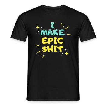 Je fais faire des choses épiques à la merde - T-shirt homme - noir - Devant - AI Model Male 178 light (178cm)