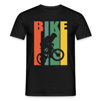 Vélo vélo VTT - T-shirt homme - noir - Devant - AI Model Male 178 light (178cm)