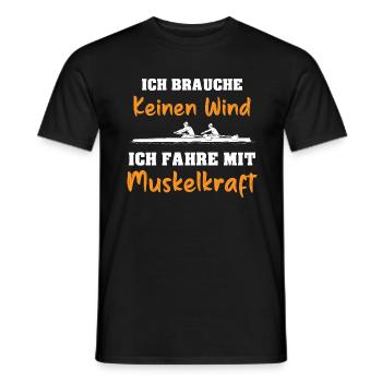 Rudern Ruderer Rudersport Fahre mit Muskelkraft - Männer T-Shirt - Schwarz - Vorne - AI Model Male 178 light (178cm)