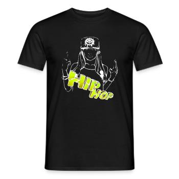Rapper Breakdance Hip Hop - Men's T-Shirt - black - Front - AI Model Male 178 light (178cm)