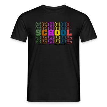 L'école c'est cool - T-shirt homme - noir - Devant - AI Model Male 178 light (178cm)
