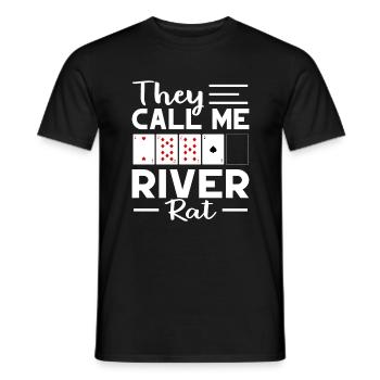 Funny Poker Player Poker Card Design - Men's T-Shirt - black - Front - AI Model Male 178 light (178cm)