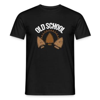 Old School Pfeilspitzen Bogenschießen - Männer T-Shirt - Schwarz - Vorne - AI Model Male 178 light (178cm)