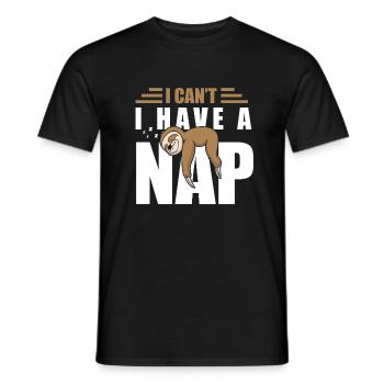 I can't I sleep right now - Men's T-Shirt - black - Front - AI Model Male 178 light (178cm)