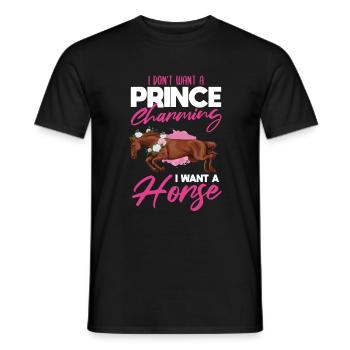 Witziges Pferde Reiterinnen Spruch Motiv - Männer T-Shirt - Schwarz - Vorne - AI Model Male 178 light (178cm)