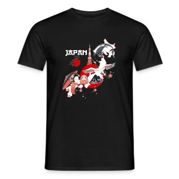Cool Japan Tradtions Design - T-shirt homme - noir - Devant - AI Model Male 178 light (178cm)