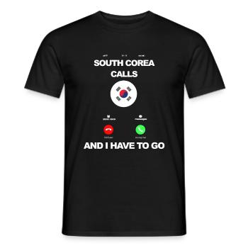 South Corea calls and i have to go - Männer T-Shirt - Schwarz - Vorne - AI Model Male 178 light (178cm)
