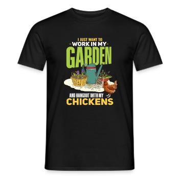 Drôle de jardinier Pépinières Dicton - T-shirt homme - noir - Devant - AI Model Male 178 light (178cm)