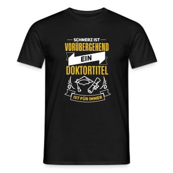 Drôle de docteur disant pour les diplômés - T-shirt homme - noir - Devant - AI Model Male 178 light (178cm)