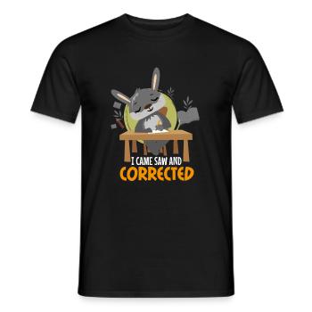 Je suis venu voir et corriger - T-shirt homme - noir - Devant - AI Model Male 178 light (178cm)