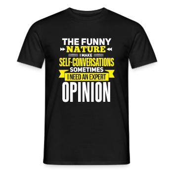 Of course, I talk to myself - Men's T-Shirt - black - Front - AI Model Male 178 light (178cm)
