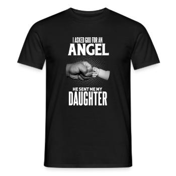 Süßes Vater und Tochter Spruch Motiv - Männer T-Shirt - Schwarz - Vorne - AI Model Male 178 light (178cm)