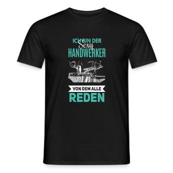 Witziger Handwerker Spruch - Männer T-Shirt - Schwarz - Vorne - AI Model Male 178 light (178cm)