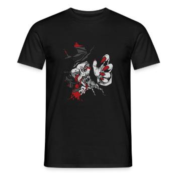 Creepy Witches Demons Sign Motif - Men's T-Shirt - black - Front - AI Model Male 178 light (178cm)