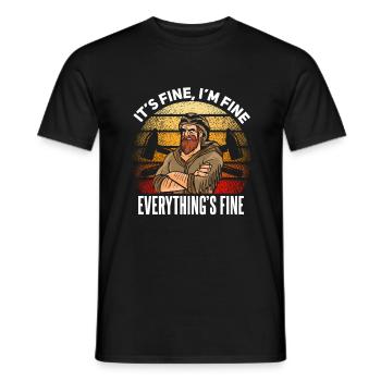 Funny Craftsman Construction Worker Quote - Men's T-Shirt - black - Front - AI Model Male 178 light (178cm)
