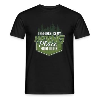 Lustiger Wanderer Förster Spruch - Männer T-Shirt - Schwarz - Vorne - AI Model Male 178 light (178cm)
