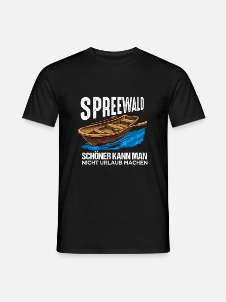 Cooles Spreewald Ostdeutschland Design - Männer T-Shirt - Schwarz