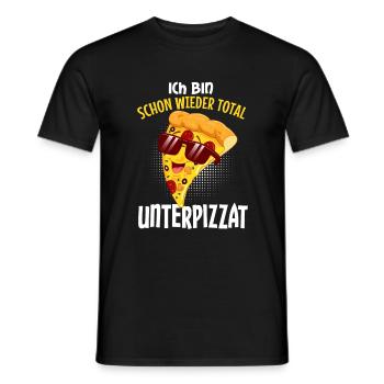 Ich bin unterpizzat - Männer T-Shirt - Schwarz - Vorne - AI Model Male 178 light (178cm)