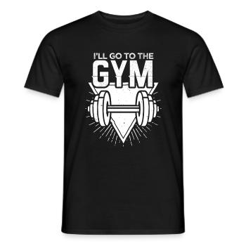 Motivation Gym Fitness Slogan Design - Men's T-Shirt - black - Front - AI Model Male 178 light (178cm)