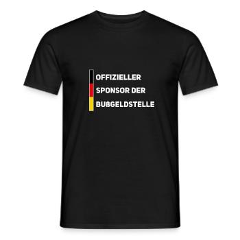 Offizieler Sponsor der Bußgeldstelle - Männer T-Shirt - Schwarz - Vorne - AI Model Male 178 light (178cm)