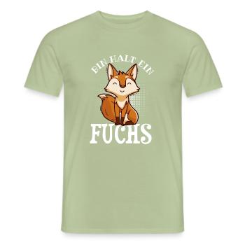Süße Fuchs Tier Spruch Illustration - Männer T-Shirt - Sage - Vorne - AI Model Male 178 light (178cm)